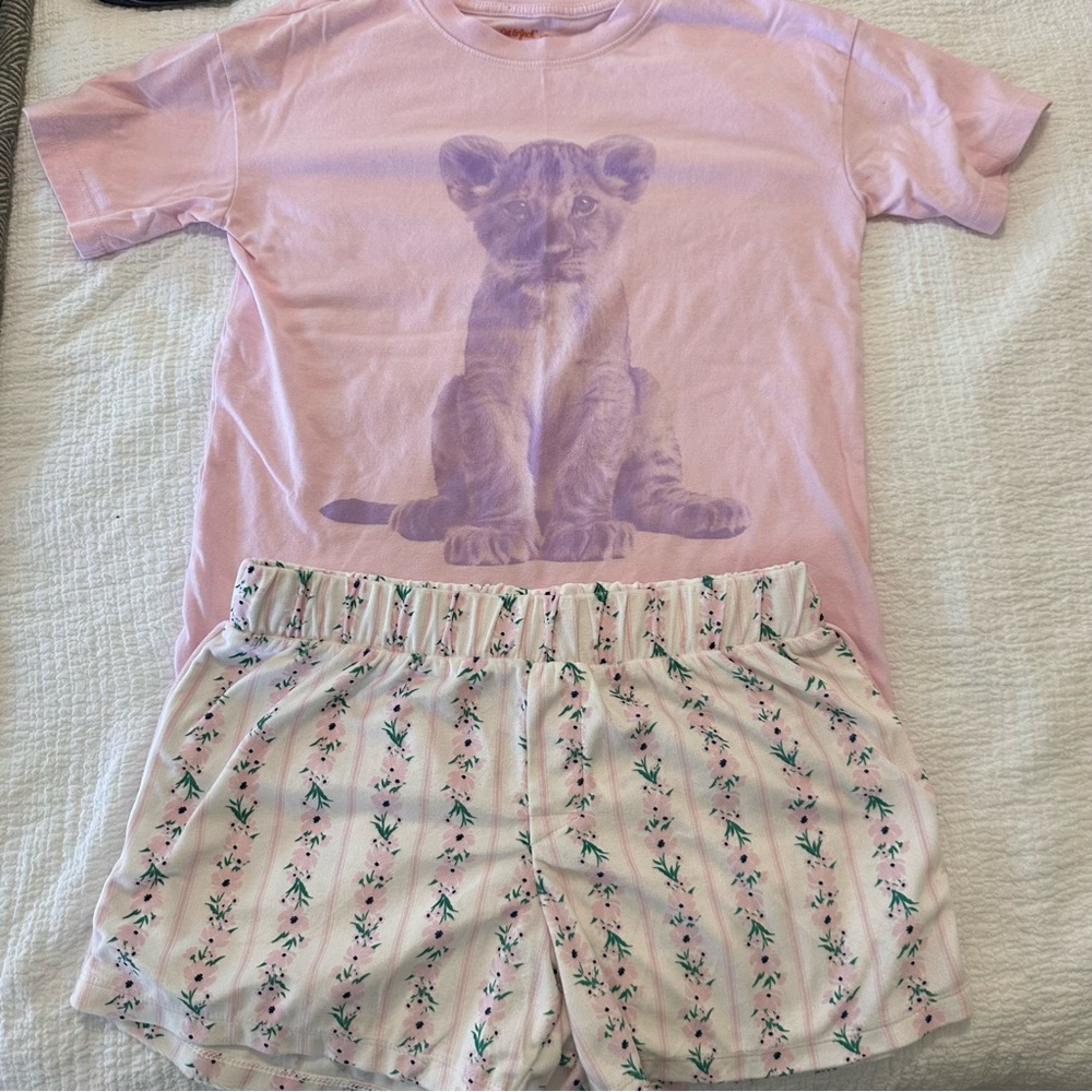 Cat & Jack NWT Pajama Set Lion and Roses